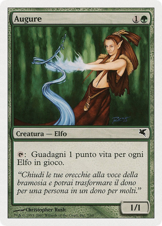 Image for Wellwisher (Italian) - "Augure" (B7) (Magic Encyclopedia 2005 (Salvat/Hachette)) - Magic: The Gathering
