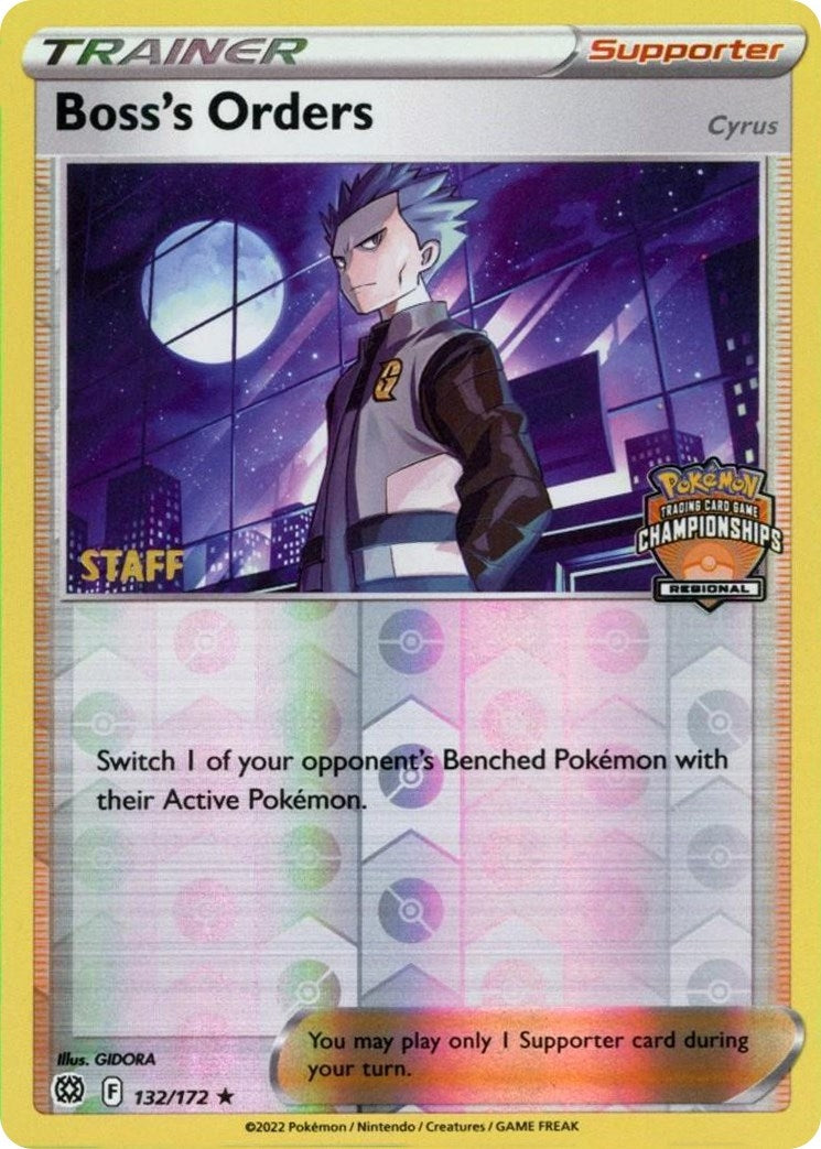 Image for Boss's Orders - 132/172 (Regional Championships) [Staff] (132/172) (League & Championship Cards) - Pokemon