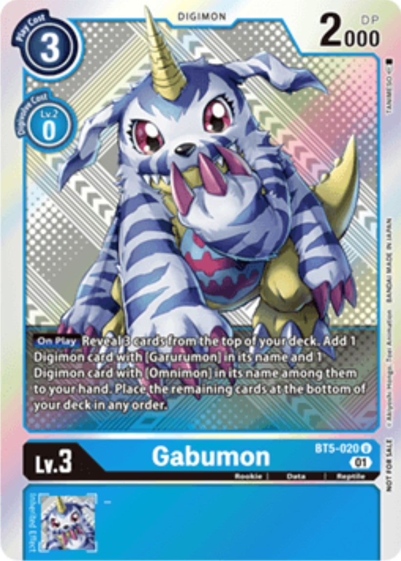Image for Gabumon (X Record Pre-Release Tournament Winner Card) (BT5-020 U) (X Record Pre-Release Cards) - Digimon Card Game