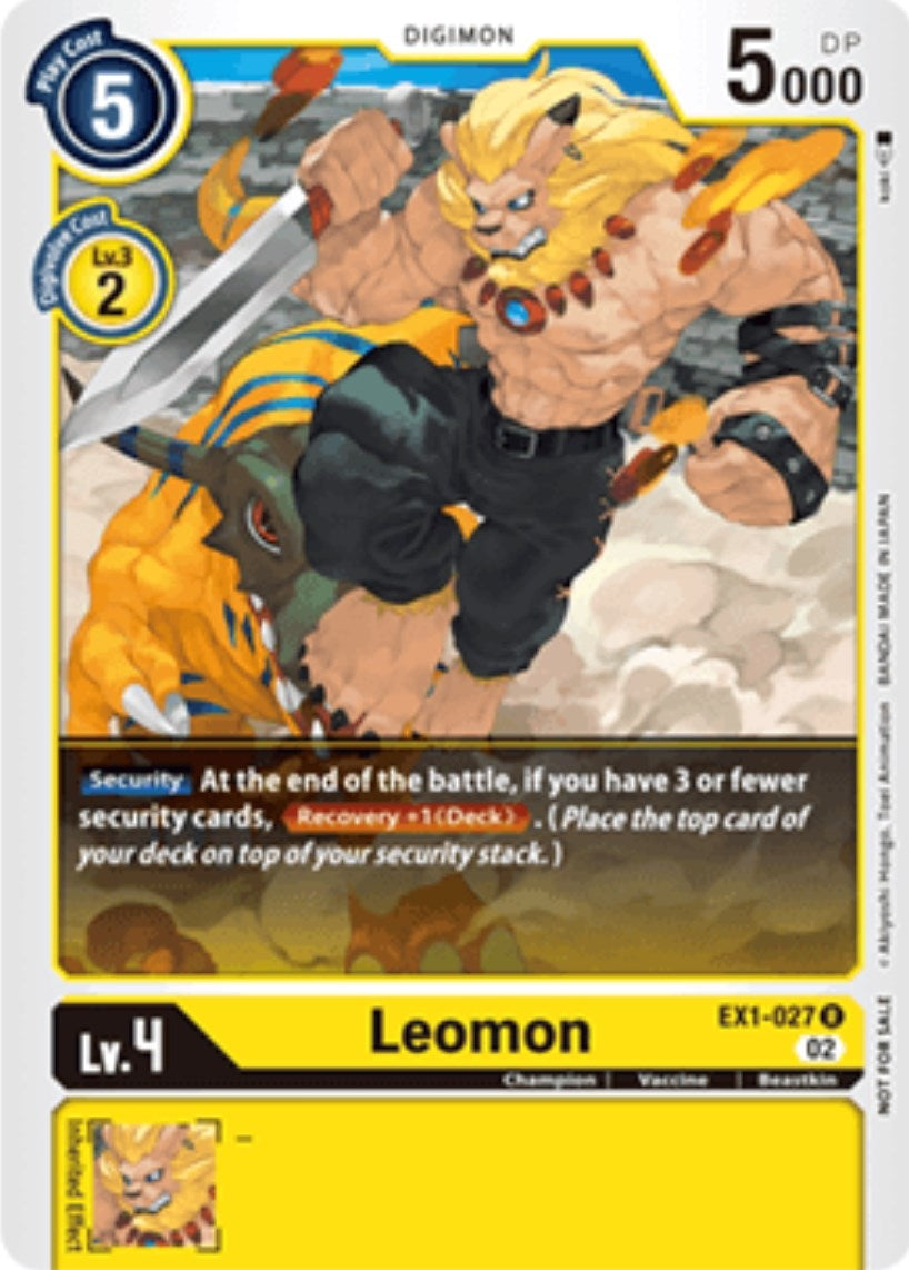 Image for Leomon (X Record Pre-Release Tournament) (EX1-027 R) (X Record Pre-Release Cards) - Digimon Card Game