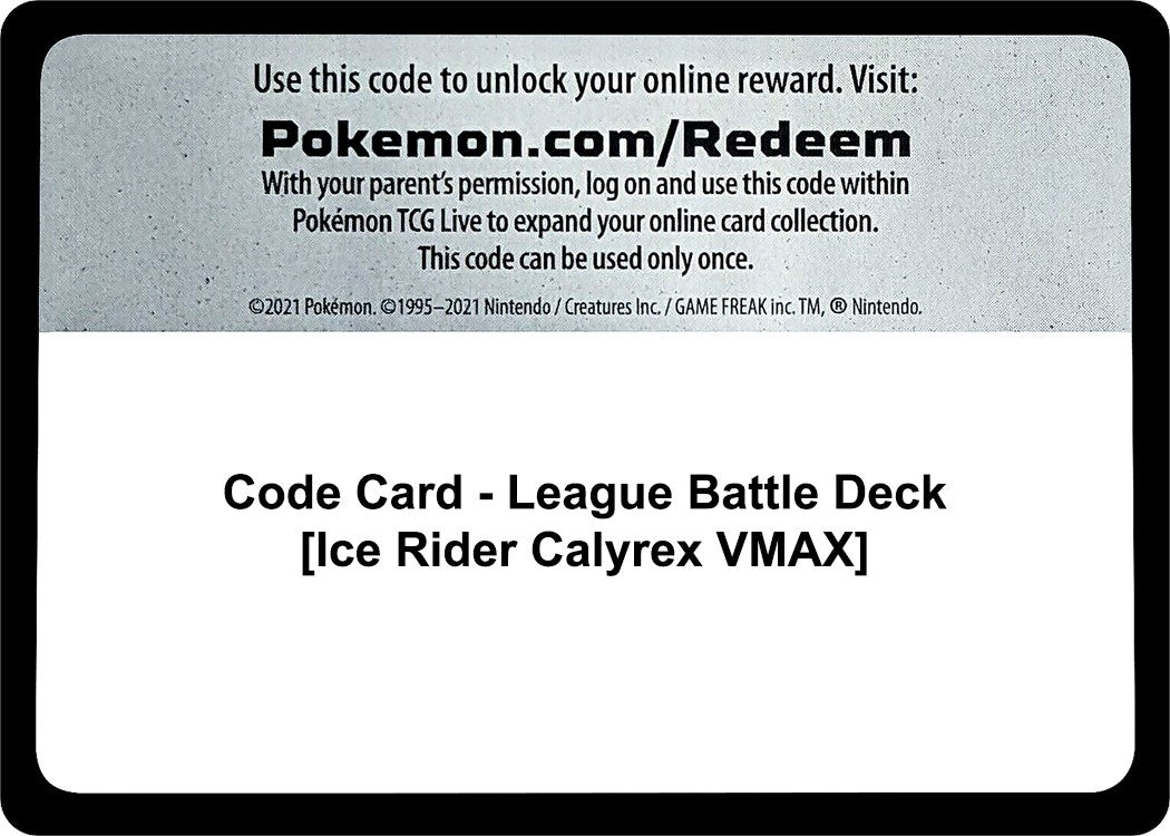 Image for Code Card - League Battle Deck [Ice Rider Calyrex VMAX] (Miscellaneous Cards & Products) - Pokemon