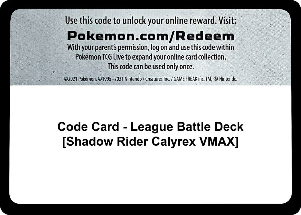 Image for Code Card - League Battle Deck [Shadow Rider Calyrex VMAX] (Miscellaneous Cards & Products) - Pokemon