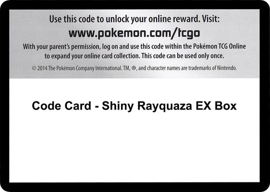 Image for Code Card - Shiny Rayquaza EX Box (XY - Ancient Origins) - Pokemon