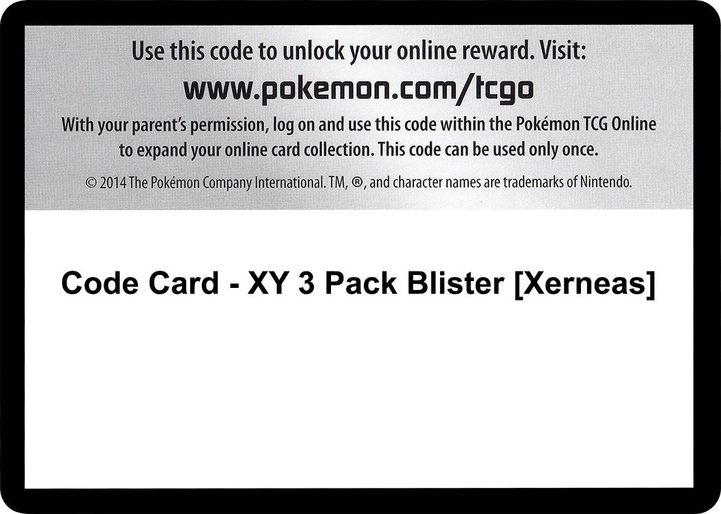 Image for Code Card - XY 3 Pack Blister [Xerneas] (XY - BREAKthrough) - Pokemon
