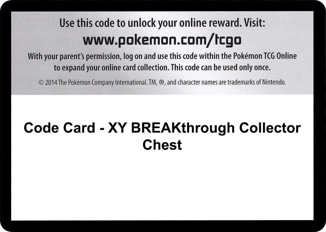 Image for Code Card - XY BREAKthrough Collector Chest (XY - BREAKthrough) - Pokemon