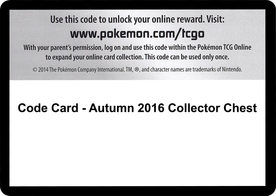 Image for Code Card - Autumn 2016 Collector Chest (XY - Evolutions) - Pokemon