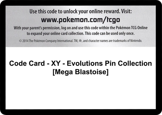 Image for Code Card - XY - Evolutions Pin Collection [Mega Blastoise] (XY - Evolutions) - Pokemon
