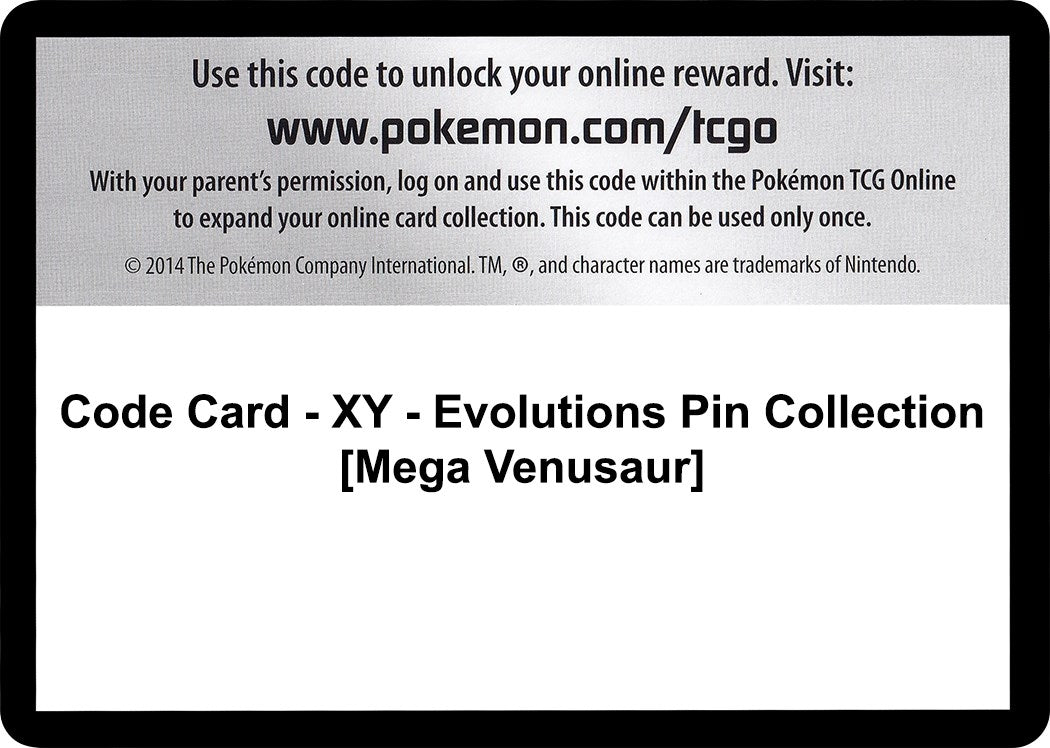 Image for Code Card - XY - Evolutions Pin Collection [Mega Venusaur] (XY - Evolutions) - Pokemon