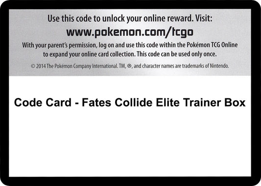Image for Code Card - Fates Collide Elite Trainer Box (XY - Fates Collide) - Pokemon
