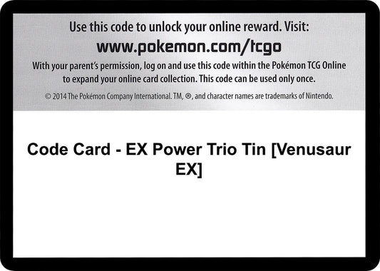 Image for Code Card - EX Power Trio Tin [Venusaur EX] (XY - Furious Fists) - Pokemon