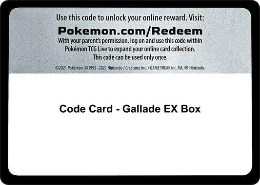Image for Code Card - Gallade EX Box (XY - Phantom Forces) - Pokemon