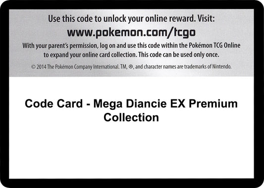 Image for Code Card - Mega Diancie EX Premium Collection (XY - Phantom Forces) - Pokemon