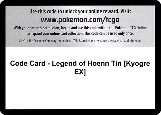 Image for Code Card - Legend of Hoenn Tin [Kyogre EX] (XY - Primal Clash) - Pokemon