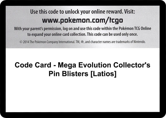 Image for Code Card - Mega Evolution Collector's Pin Blisters [Latios] (XY - Roaring Skies) - Pokemon