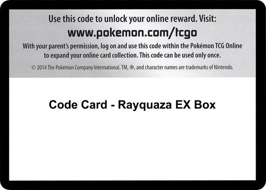 Image for Code Card - Rayquaza EX Box (XY - Roaring Skies) - Pokemon
