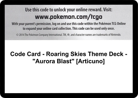 Image for Code Card - Roaring Skies Theme Deck - "Aurora Blast" [Articuno] (XY - Roaring Skies) - Pokemon