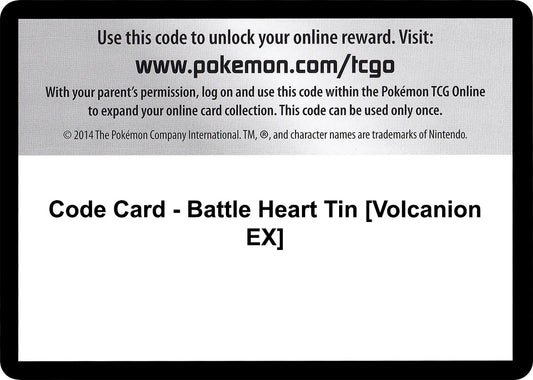 Image for Code Card - Battle Heart Tin [Volcanion EX] (XY - Steam Siege) - Pokemon