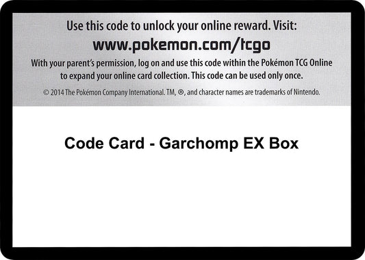 Image for Code Card - Garchomp EX Box (XY Base Set) - Pokemon