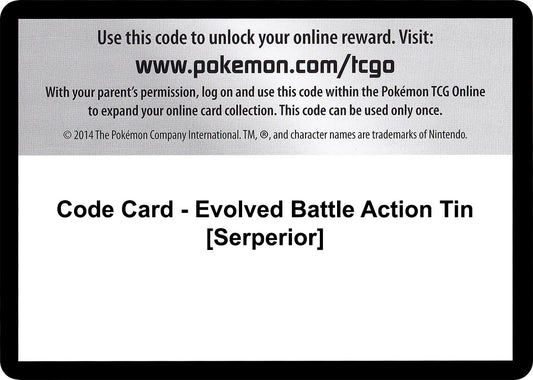 Image for Code Card - Evolved Battle Action Tin [Serperior] (Emerging Powers) - Pokemon