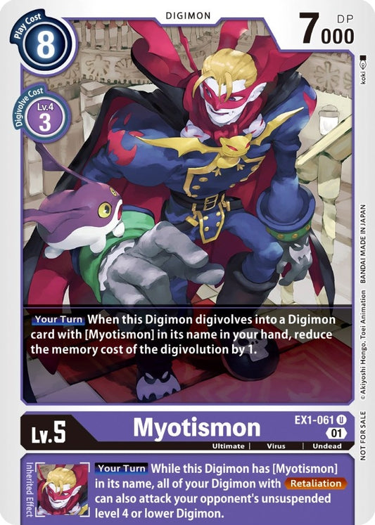 Image for Myotismon (Winner Pack X Record) (EX1-061 U) (Classic Collection) - Digimon Card Game