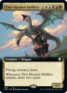 Image for Two-Headed Hellkite (Extended Art) (90) (Commander: Dominaria United) - Magic: The Gathering