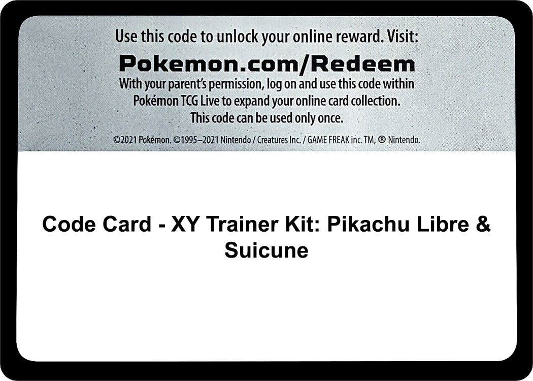 Image for Code Card - XY Trainer Kit: Pikachu Libre & Suicune (XY Trainer Kit: Pikachu Libre & Suicune) - Pokemon