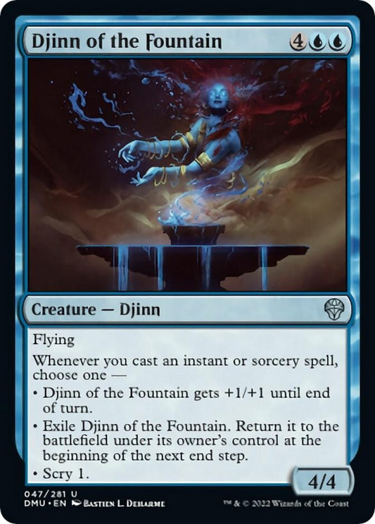 Image for Djinn of the Fountain (47) (Dominaria United) - Magic: The Gathering