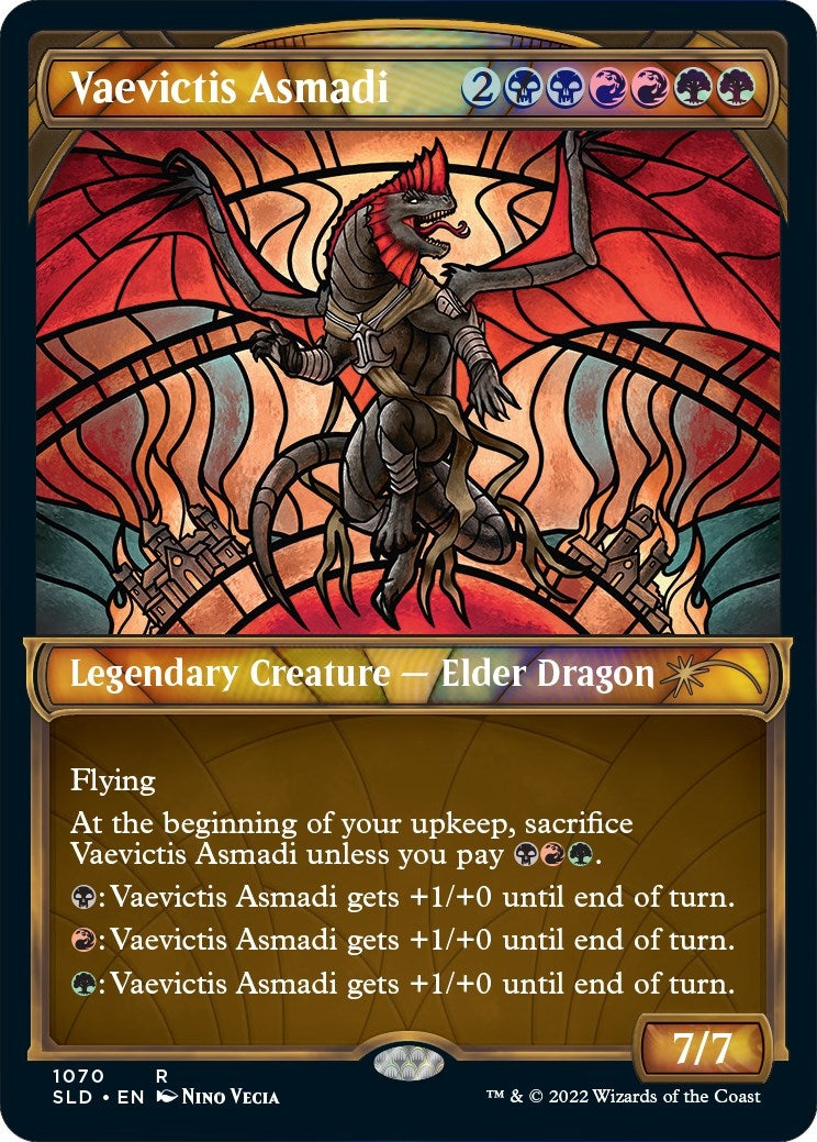 Image for Vaevictis Asmadi (Stained Glass) (Textured Foil) (1070) (Secret Lair Drop Series) - Magic: The Gathering