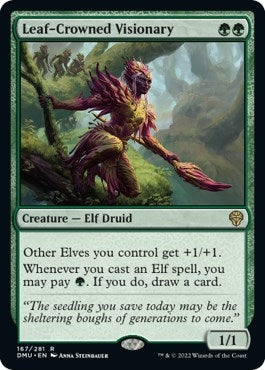 Image for Leaf-Crowned Visionary (167) (Dominaria United) - Magic: The Gathering