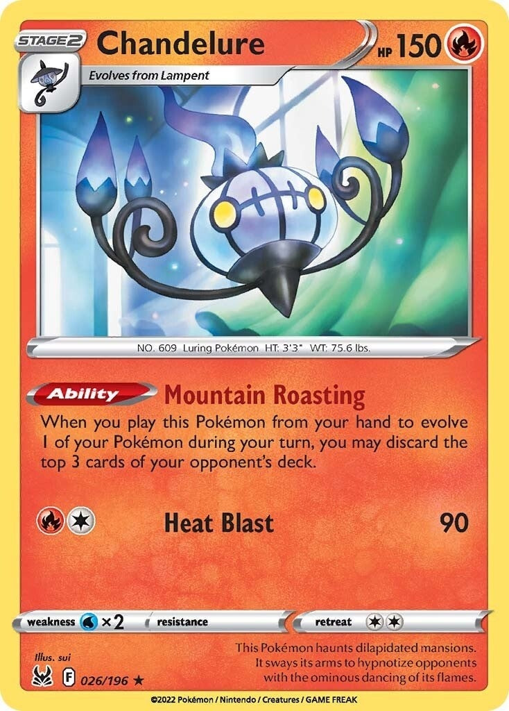 Image for Chandelure (026/196) (SWSH11: Lost Origin) - Pokemon