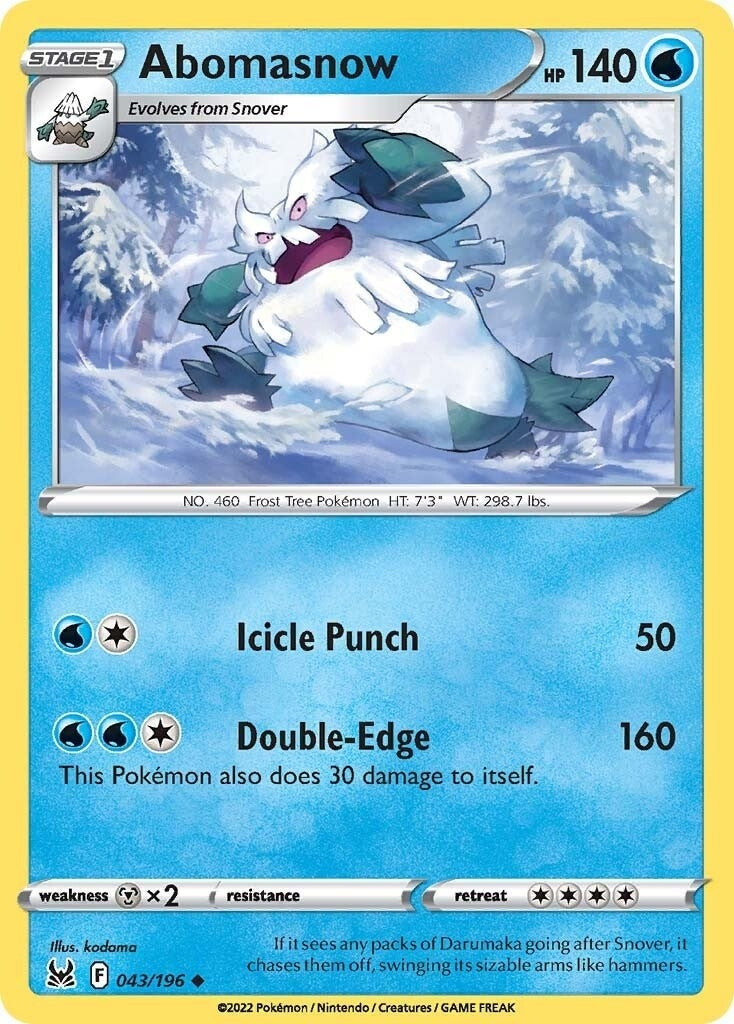 Image for Abomasnow (043/196) (SWSH11: Lost Origin) - Pokemon