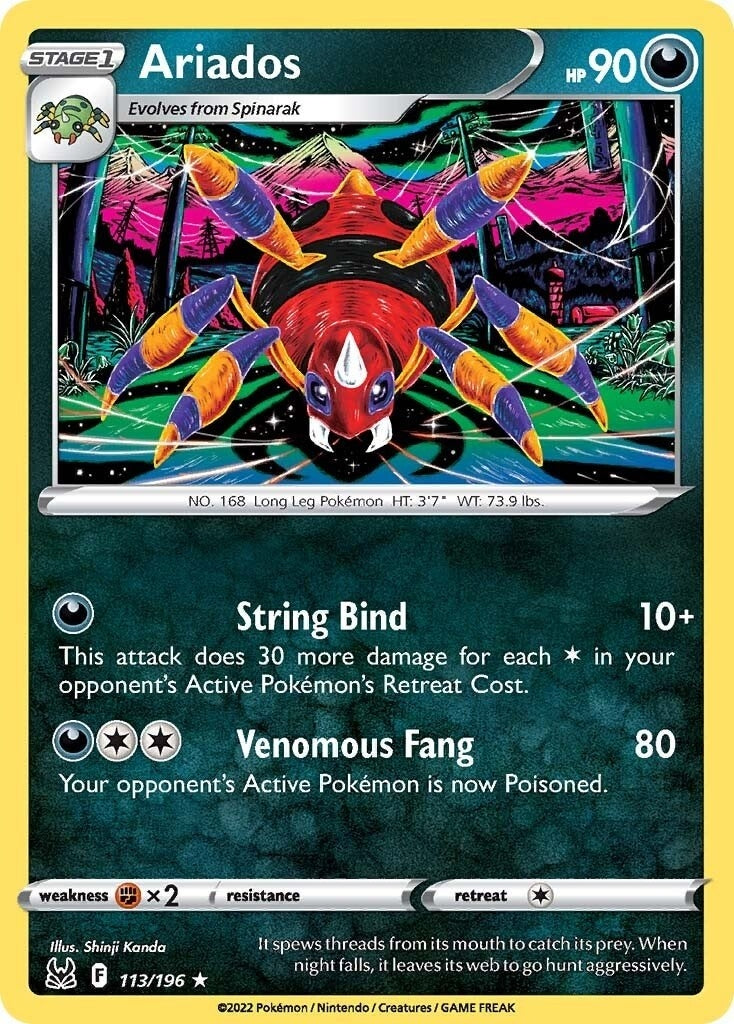 Image for Ariados (113/196) (SWSH11: Lost Origin) - Pokemon