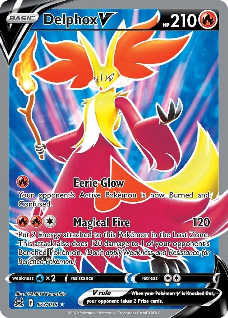Image for Delphox V (Full Art) (173/196) (SWSH11: Lost Origin) - Pokemon