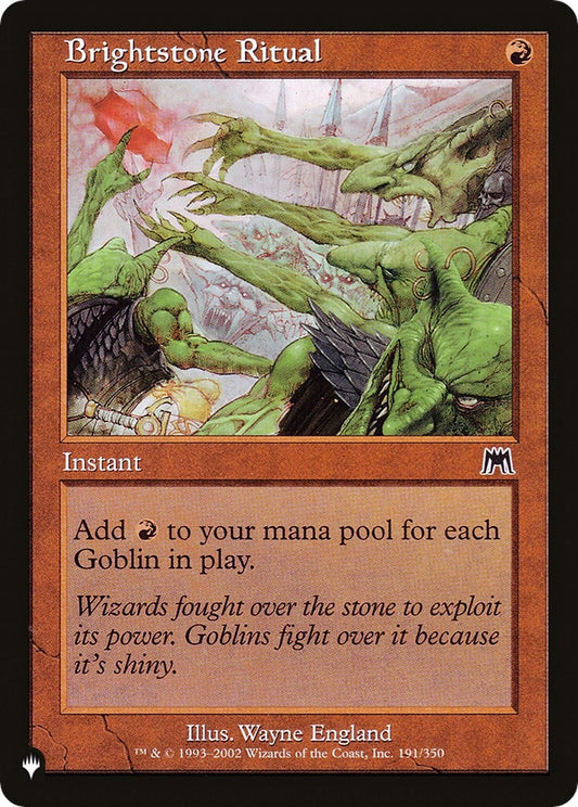 Image for Brightstone Ritual (191/350) (The List Reprints) - Magic: The Gathering