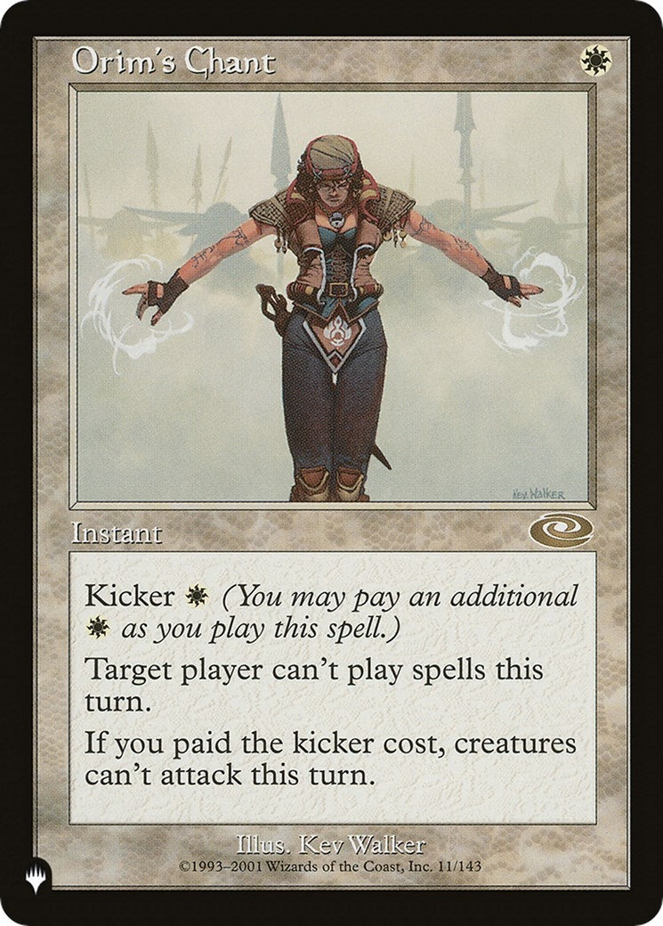 Image for Orim's Chant (11/143) (The List Reprints) - Magic: The Gathering