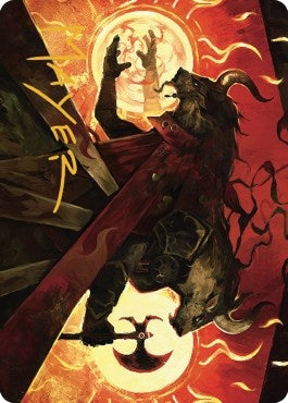 Image for Hurloon Battle Hymn Art Card (Gold-Stamped Signature) (33) (Art Series: Dominaria United) - Magic: The Gathering