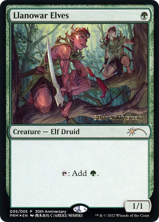 Image for Llanowar Elves (5) (30th Anniversary Promos) - Magic: The Gathering