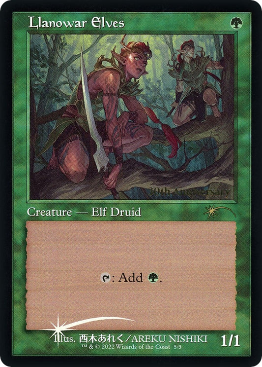 Image for Llanowar Elves (Retro Frame) (5) (30th Anniversary Promos) - Magic: The Gathering