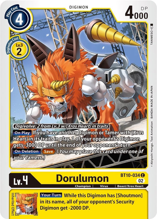 Image for Dorulumon (BT10-034 C) (Xros Encounter) - Digimon Card Game