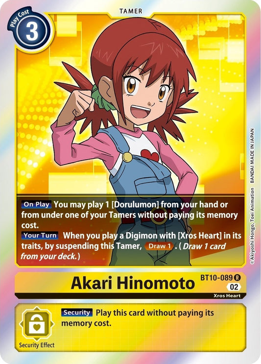 Image for Akari Hinomoto (BT10-089 R) (Xros Encounter) - Digimon Card Game
