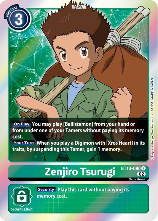 Image for Zenjiro Tsurugi (BT10-090 R) (Xros Encounter) - Digimon Card Game