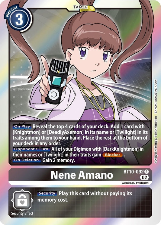 Image for Nene Amano (BT10-092 R) (Xros Encounter) - Digimon Card Game