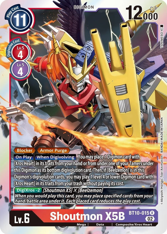 Image for Shoutmon X5B (BT10-015 R) (Xros Encounter) - Digimon Card Game