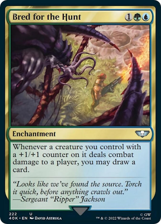 Image for Bred for the Hunt (Surge Foil) (222) (Universes Beyond: Warhammer 40,000) - Magic: The Gathering