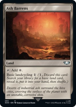 Image for Ash Barrens (Surge Foil) (265) (Universes Beyond: Warhammer 40,000) - Magic: The Gathering