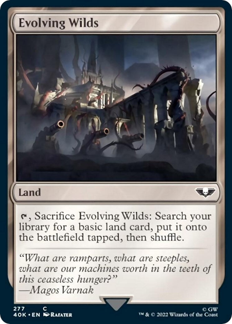 Image for Evolving Wilds (Surge Foil) (277) (Universes Beyond: Warhammer 40,000) - Magic: The Gathering