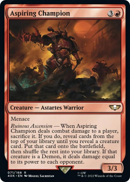 Image for Aspiring Champion (71) (Universes Beyond: Warhammer 40,000) - Magic: The Gathering