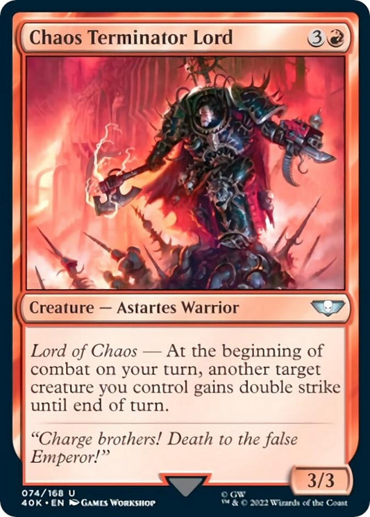 Image for Chaos Terminator Lord (Surge Foil) (74) (Universes Beyond: Warhammer 40,000) - Magic: The Gathering