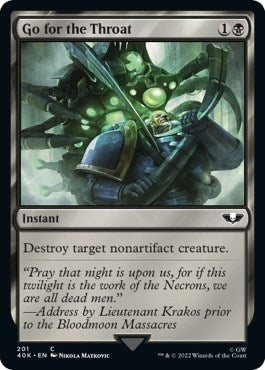 Image for Go for the Throat (201) (Universes Beyond: Warhammer 40,000) - Magic: The Gathering