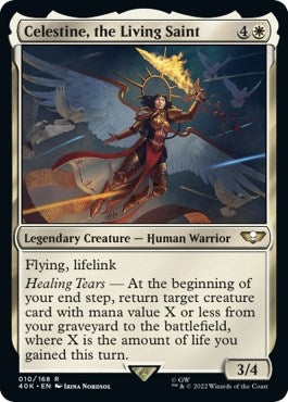 Image for Celestine, the Living Saint (Surge Foil) (10) (Universes Beyond: Warhammer 40,000) - Magic: The Gathering